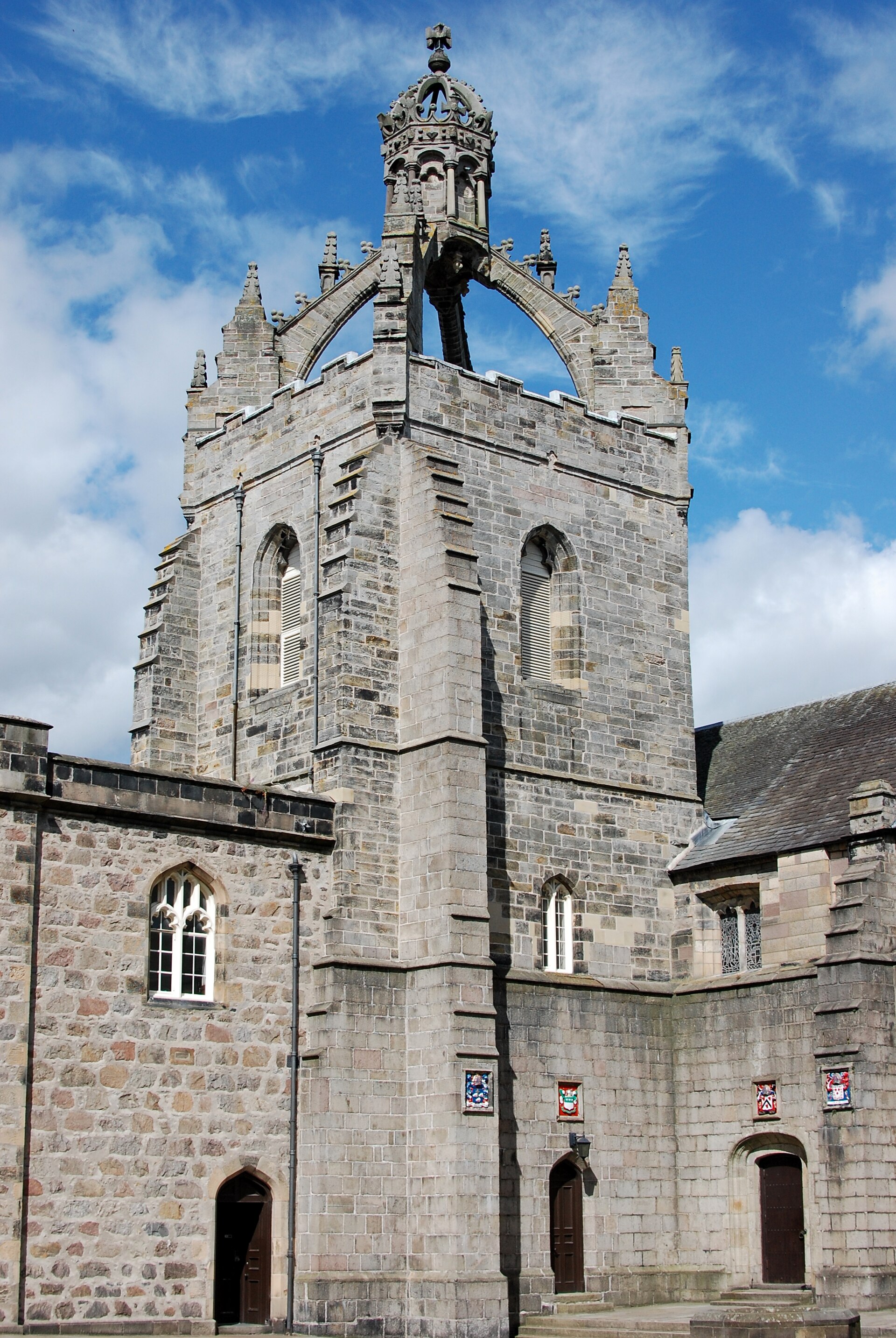 The crown tower of King's College Chapel, University of Aberdeen